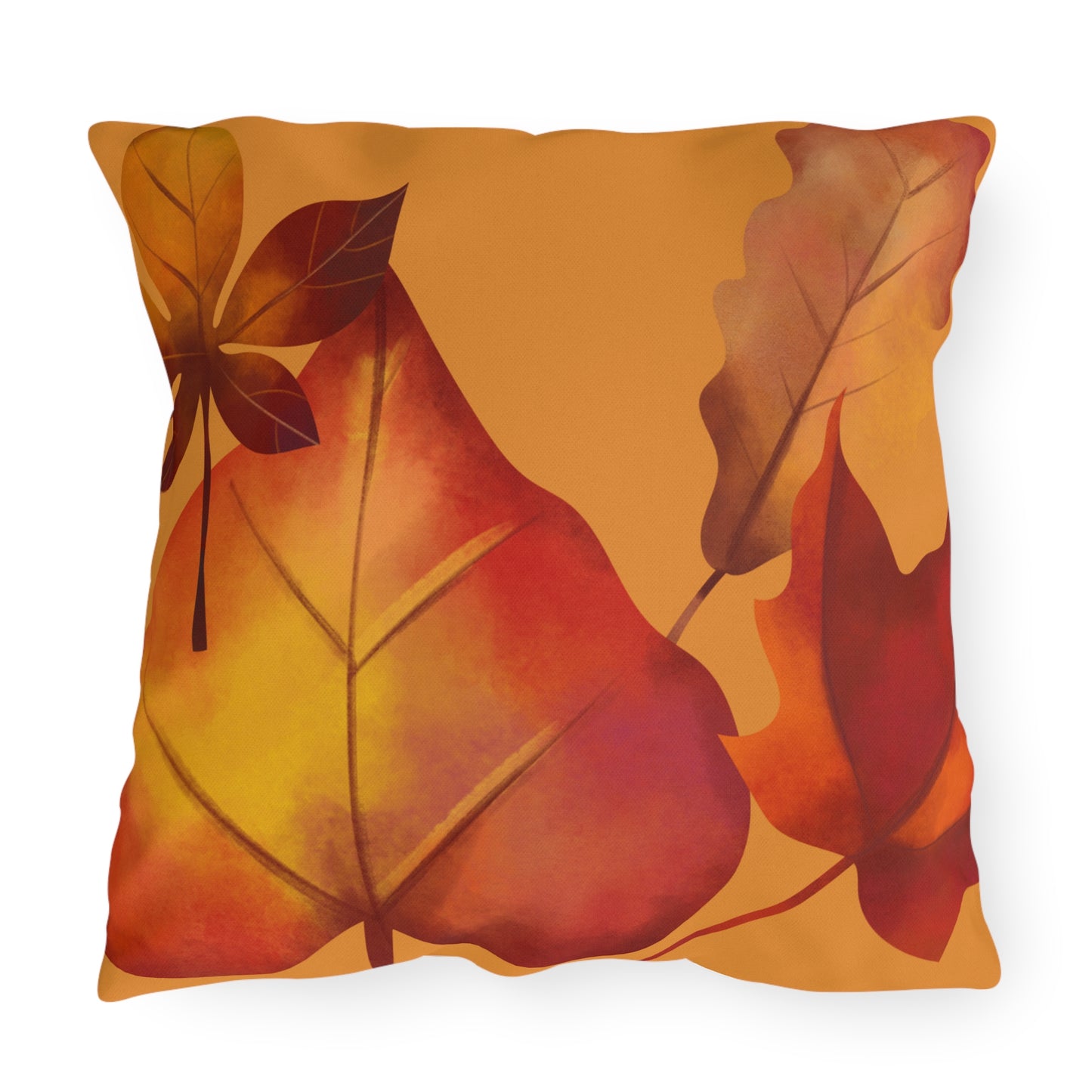Autumn Leaves Throw Pillow, Fall Decorative Cushion, Thanksgiving Home Décor, Cozy Farmhouse Pillow, Seasonal Accent Cushion