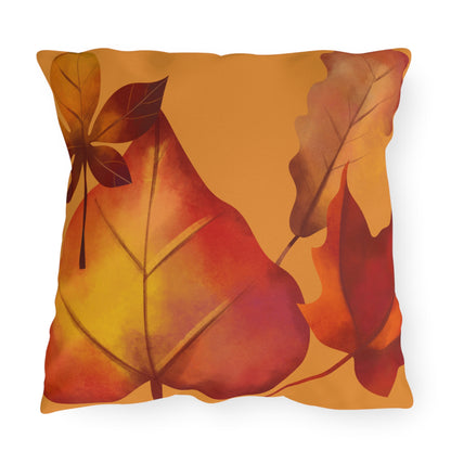Autumn Leaves Throw Pillow, Fall Decorative Cushion, Thanksgiving Home Décor, Cozy Farmhouse Pillow, Seasonal Accent Cushion