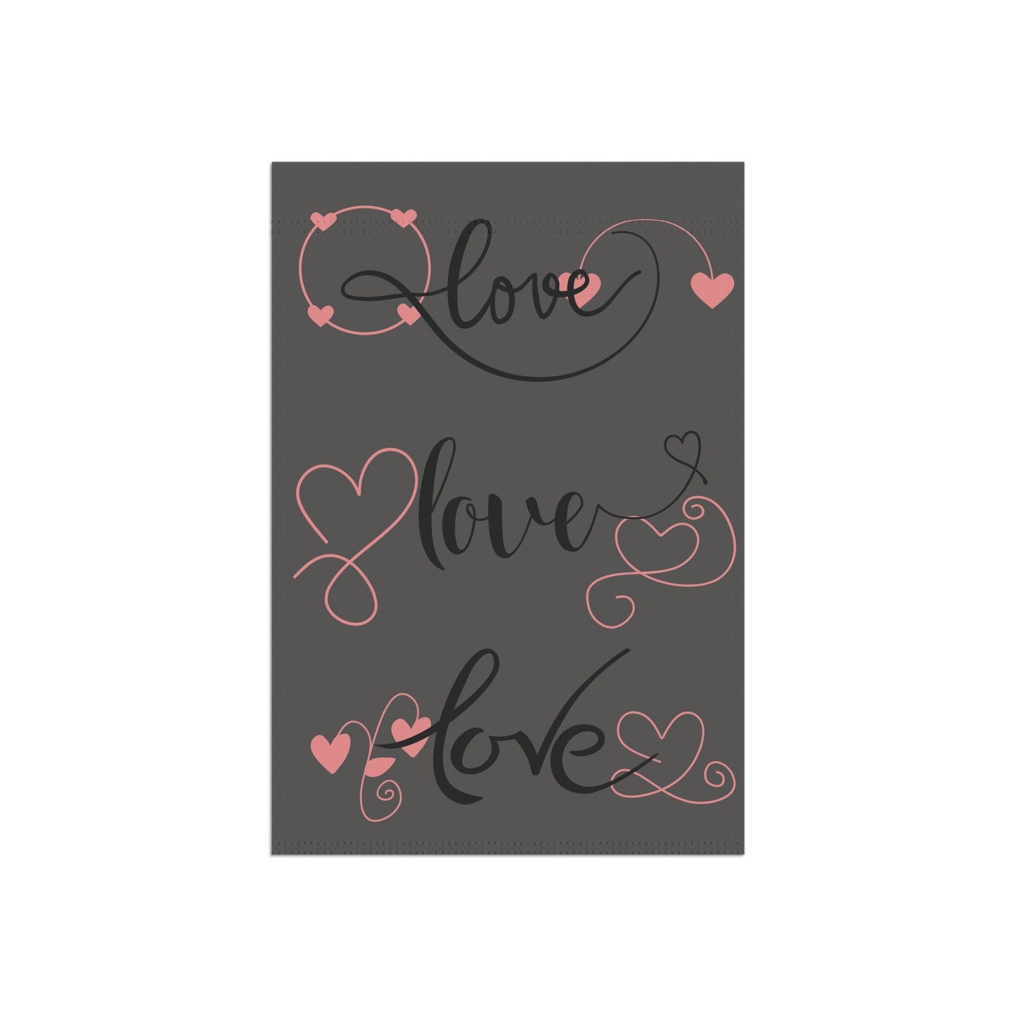 Love Print Welcome Flag