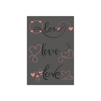 Love Print Welcome Flag