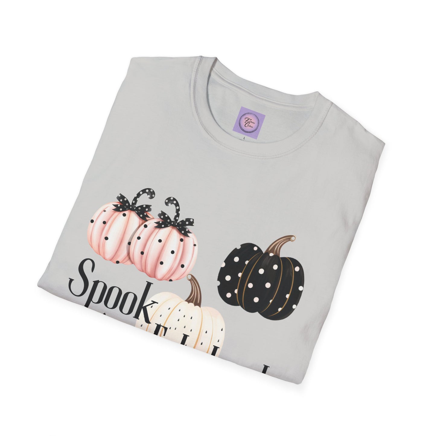 Spook Fabulously Shirt, Polka Dots Pumpkin Shirt, Fashionable Pumpkin Shirt,  Fabulous Pumpkin Tee Shirt, Fancy Pumpkin Shirt, Stylish Halloween Tee, Spook Fabulous Halloween Tee Shirt, Pink Pumpkin Halloween Shirt