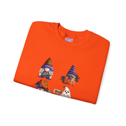 Spooky Gnome Sweatshirt, Double-Sided Halloween Gnome Pullover, Gnome Themed Apparel, Halloween Gnome Crewneck, Halloween Gnome Pullover,  Spooky Gnome Shirt, Unisex Gnome Sweatshirt