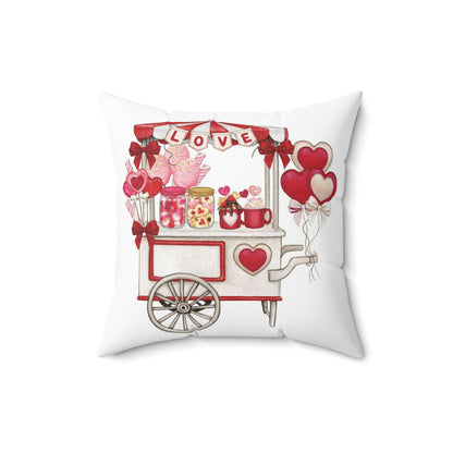 Gnome's Valentine's Day Spun Polyester Square Pillow