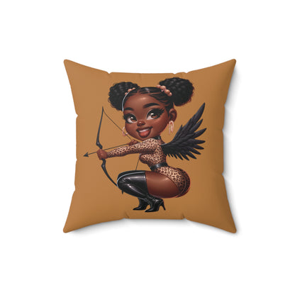 Black Cupid Valentine Pillow,  Angel Throw Pillow, Cherub Throw Pillow, Heavenly Décor Pillow, Chic Angel Cushion, Fantasy Angel Pillow, Angel Decor Pillow, Angel Cherub Decor