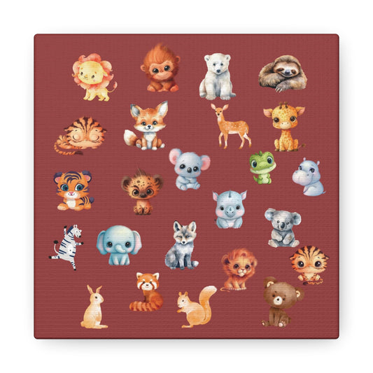 Assorted Baby Animal Wall Canvas