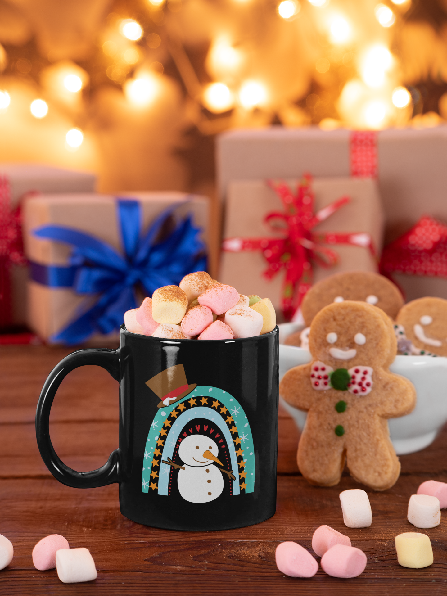 Rainbow Snowman Mug