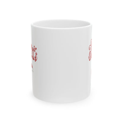 Merry Christmas Santa Hat Mug, Holiday Hat Coffee Mug, Xmas Santa Hat Mug, Santa Hat Coffee Mug, Holiday Santa Hat Mug, Red Hat Mug.
