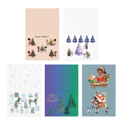 African American Christmas Greeting Cards, Multi-Design Greeting Cards, Multi Black Christmas Cards, Assorted Christmas Greeting Cards, African American Holiday Cards African American Christmas Cards, Black Season Greetings Cards