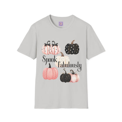 Spook Fabulously Shirt, Polka Dots Pumpkin Shirt, Fashionable Pumpkin Shirt,  Fabulous Pumpkin Tee Shirt, Fancy Pumpkin Shirt, Stylish Halloween Tee, Spook Fabulous Halloween Tee Shirt, Pink Pumpkin Halloween Shirt