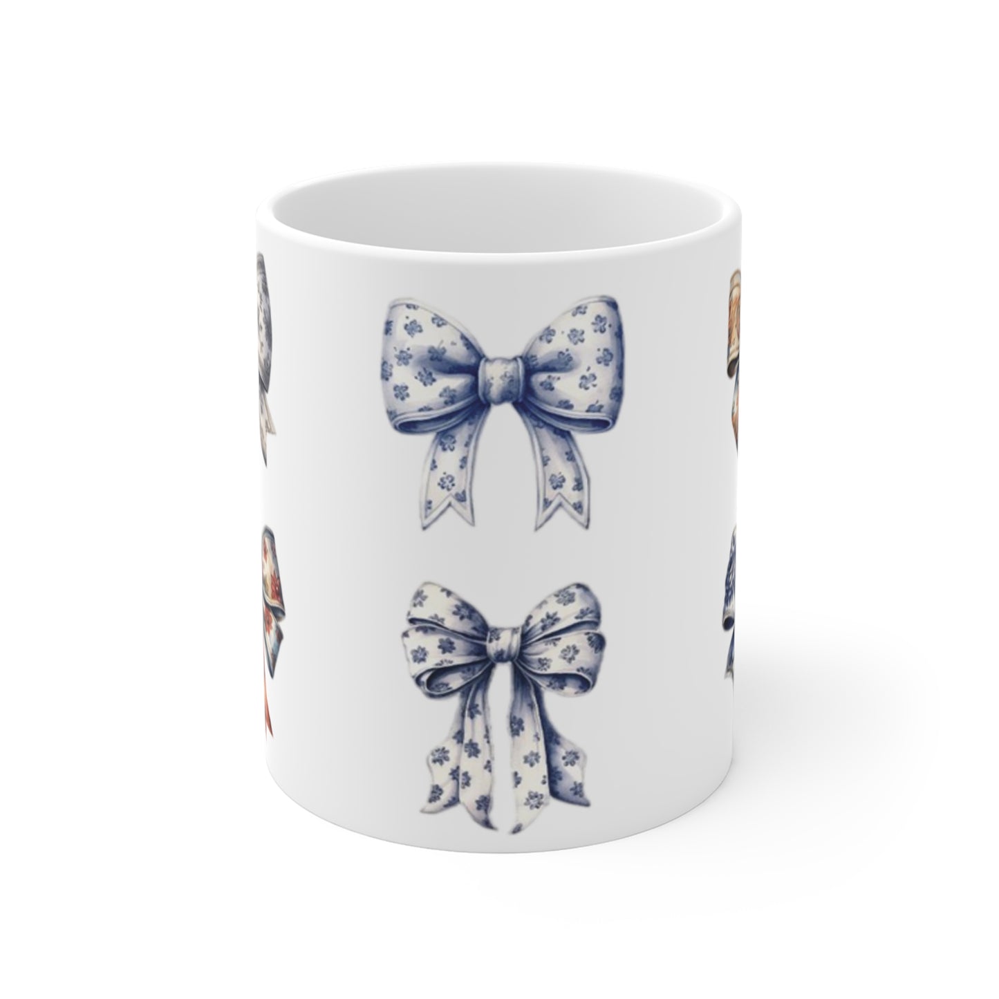 Christmas Coquette Bow Mug, Holiday Bow Mug, Coquette Christmas Mug, Christmas Coquette Drinkware, Christmas Bow Mug, Bow Design Mug