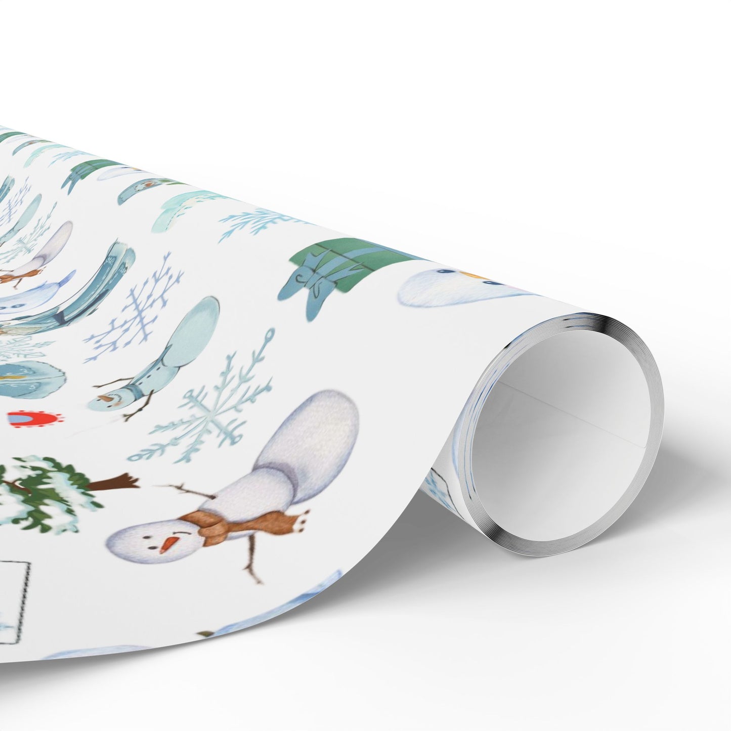 Wonderland Wrapping Paper Roll Snowman Winter Fun Gift Wrap Holiday Christmas Presents Children Festive Party