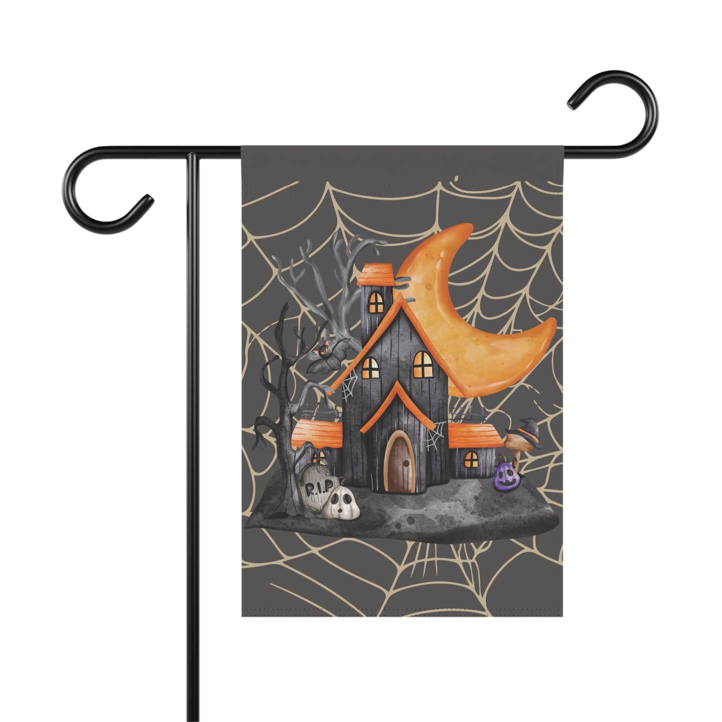 Creepy House Flag, Haunted House Flag, Haunted House Banner, Spook House Flag, Trick Or Treat Flag, Halloween Yard Flag, Fall Yard Flag.