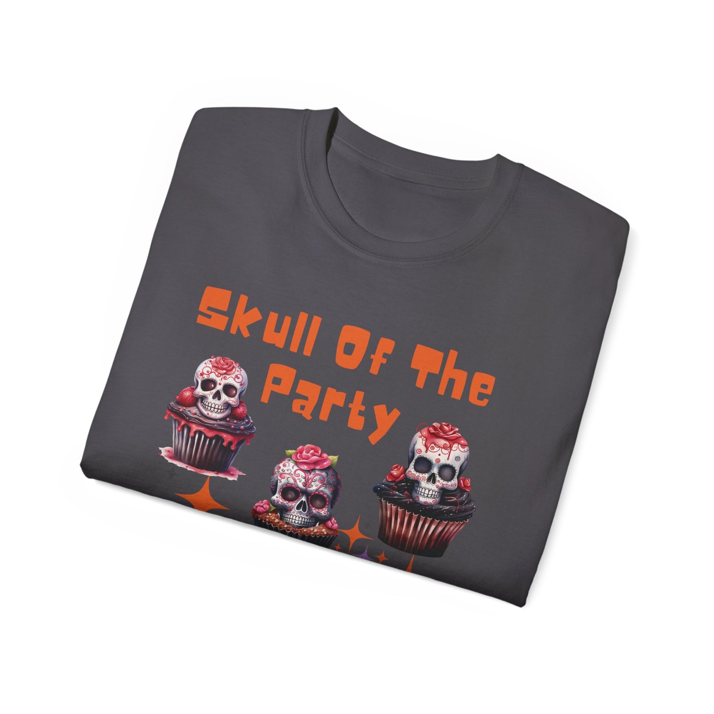 Scary Skull Cupcake Shirt, Skull Cupcake Party Shirt, Halloween Cupcake Shirt, Halloween Cupcake Party Shirt, Gothic Skull Party Tee.