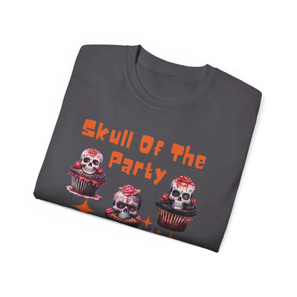 Scary Skull Cupcake Shirt, Skull Cupcake Party Shirt, Halloween Cupcake Shirt, Halloween Cupcake Party Shirt, Gothic Skull Party Tee.