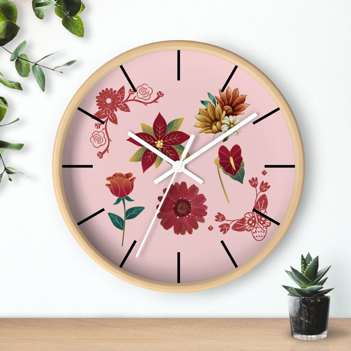 Wildflower Wall Clock