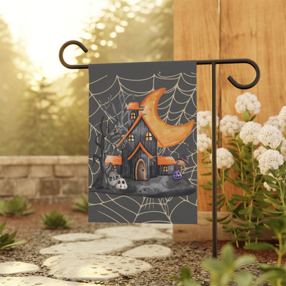 Creepy House Flag, Haunted House Flag, Haunted House Banner, Spook House Flag, Trick Or Treat Flag, Halloween Yard Flag, Fall Yard Flag.