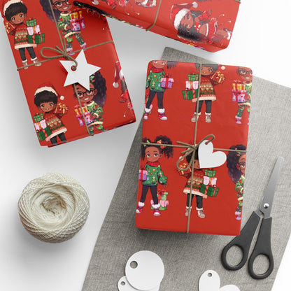 Afrocentric Children Holiday Wrapping Paper