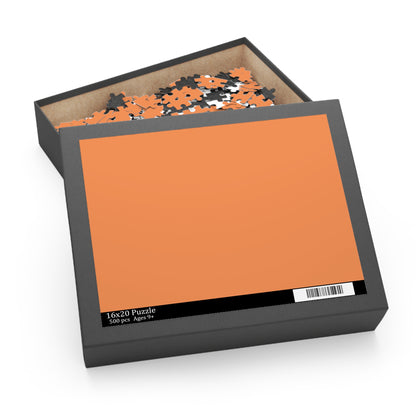 Solid Color Jigsaw Puzzle, Expert Puzzle Challenge, Single Color Jigsaw Puzzle, Minimalist Orange Puzzle, Tricky Adult Puzzle, Impossible Jigsaw Puzzle, Orange Brain Teaser, Challenge Puzzle