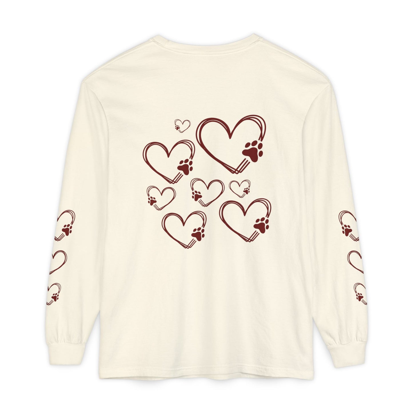 Coffee & Dog Lover Long Sleeve T-Shirt — 'Sweater Heart' Pet Mom Shirt