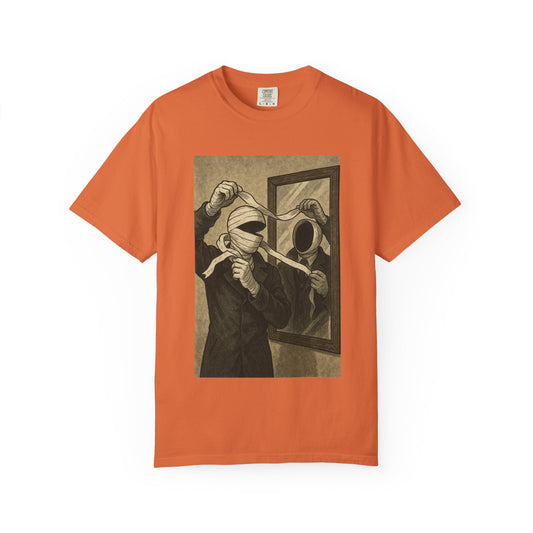 Invisible Man T-Shirt: Gothic Horror Graphic Tee; Surreal Mummy Tee Shirt, Gothic Horror Top, Creepy Bandaged Man Top, Unisex Spooky Apparel