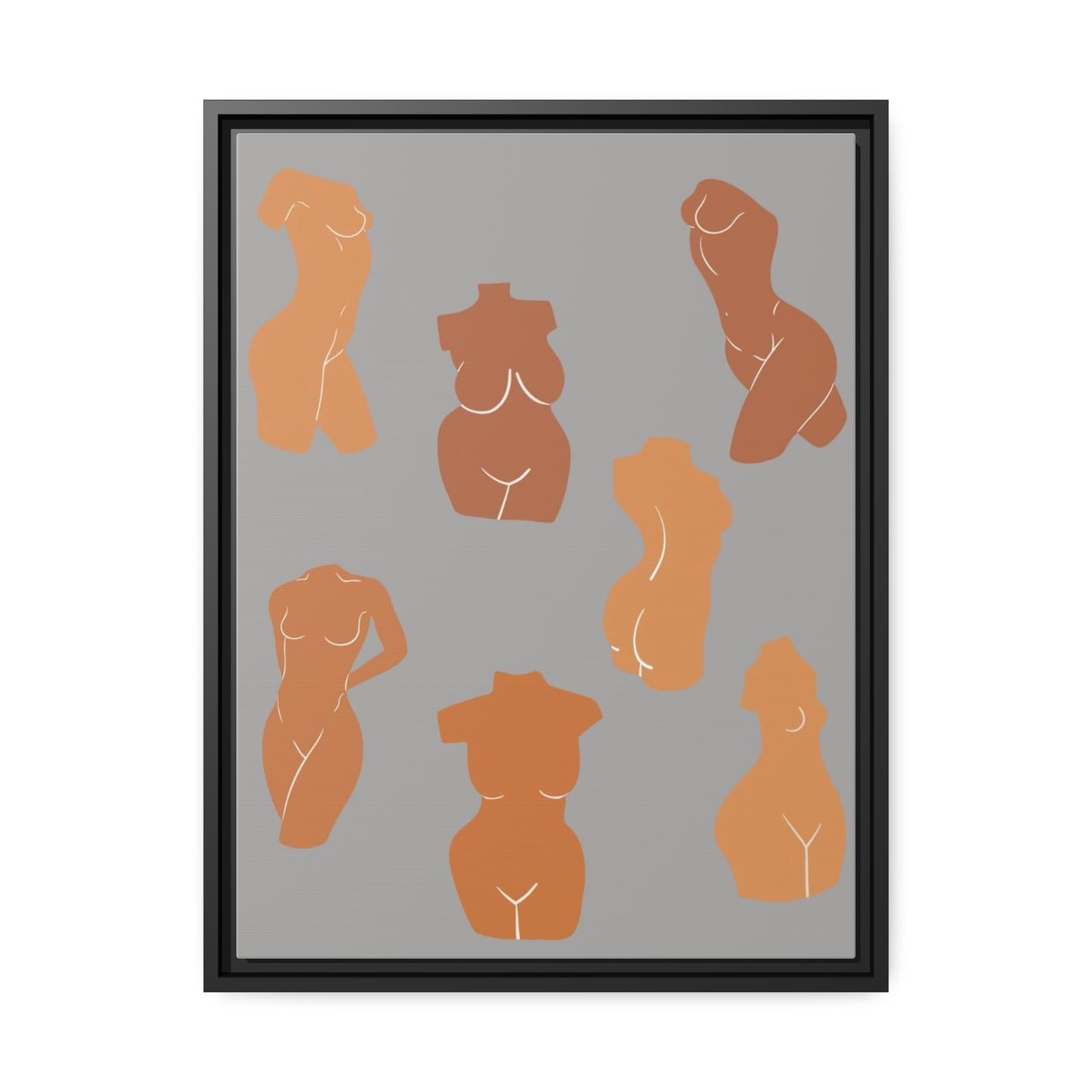 Female Body Abstract Picture, Female Body Form Wall Art