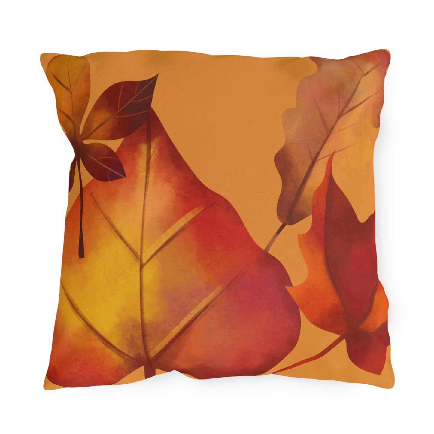 Autumn Leaves Throw Pillow, Fall Decorative Cushion, Thanksgiving Home Décor, Cozy Farmhouse Pillow, Seasonal Accent Cushion
