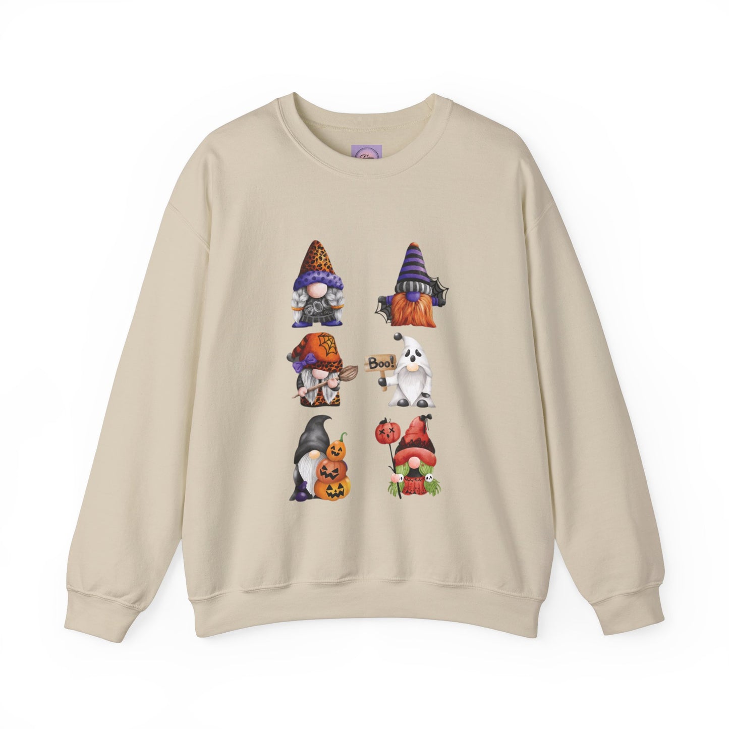 Spooky Gnome Sweatshirt, Double-Sided Halloween Gnome Pullover, Gnome Themed Apparel, Halloween Gnome Crewneck, Halloween Gnome Pullover,  Spooky Gnome Shirt, Unisex Gnome Sweatshirt