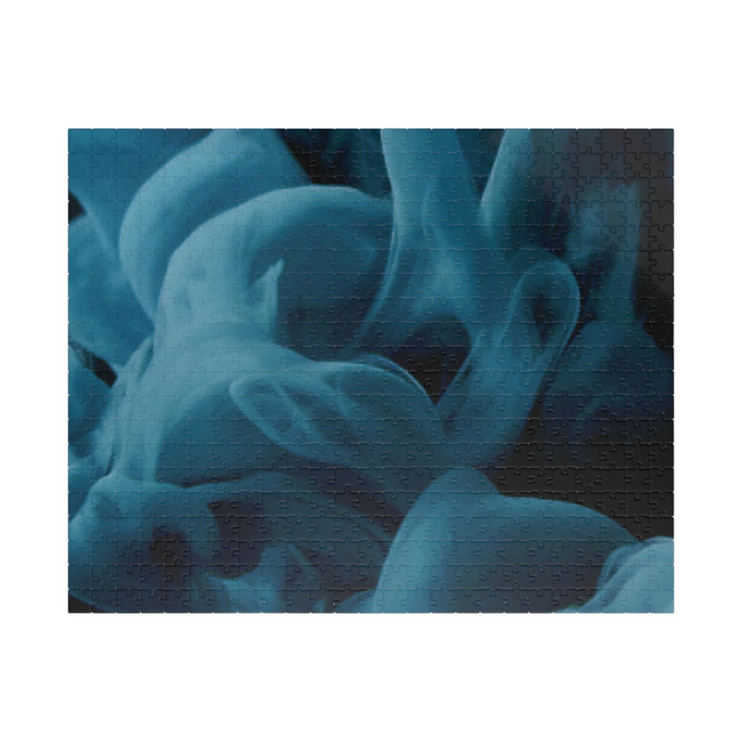 Smoky Blue Abstract Puzzle, Blue Vibrant Puzzle, Challenging Blue Puzzle, Blue Difficult Puzzle, Blue Gradient Puzzle, Difficult Blue Jigsaw