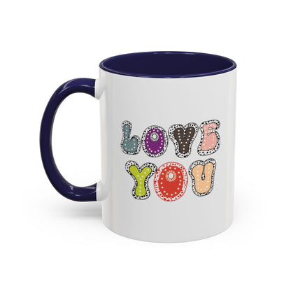 Love You Color Accent Mug