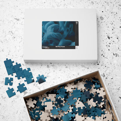 Hard Blue Puzzle, Blue Abstract Puzzle, Modern Art Puzzle, Aesthetic Puzzle, Modern Art Puzzle, 1000 Piece Blue Puzzle, Mindfulness Puzzle