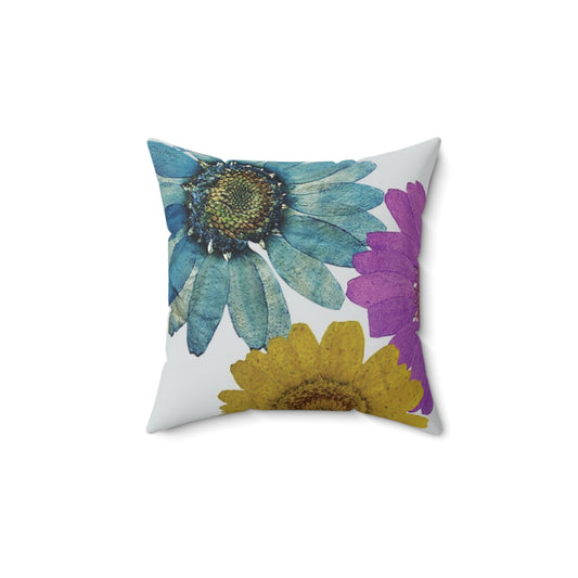 Sunflower Faux Suede Pillow, Suede Sunflower Throw Pillow, Suede Sunflower Pillow, Aesthetic Faux Suede Pillow, Square Faux Suede Flower Pillow, Faux Suede Flower Pillow, Floral Faux Suede Pillow