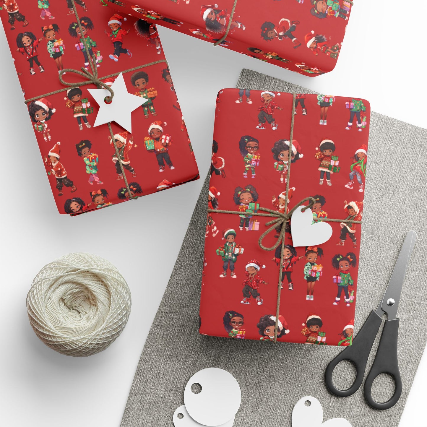 Afrocentric Holiday Paper, Cultural Christmas Wrapping Paper, Diverse Wrapping Paper, African American Christmas Wrapping Paper, Cultural Gift Wrap, Afrocentric Wrap, Children Christmas Wrapping Paper, Ethnic Gift Wrap