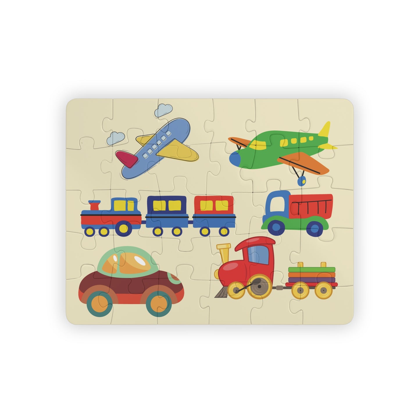 Kids Automobile Jigsaw Puzzle, Preschool Vehicle Puzzle, Transportation Jigsaw Puzzle, Colorful Children Puzzle, Toddlers Vehicle Puzzle.