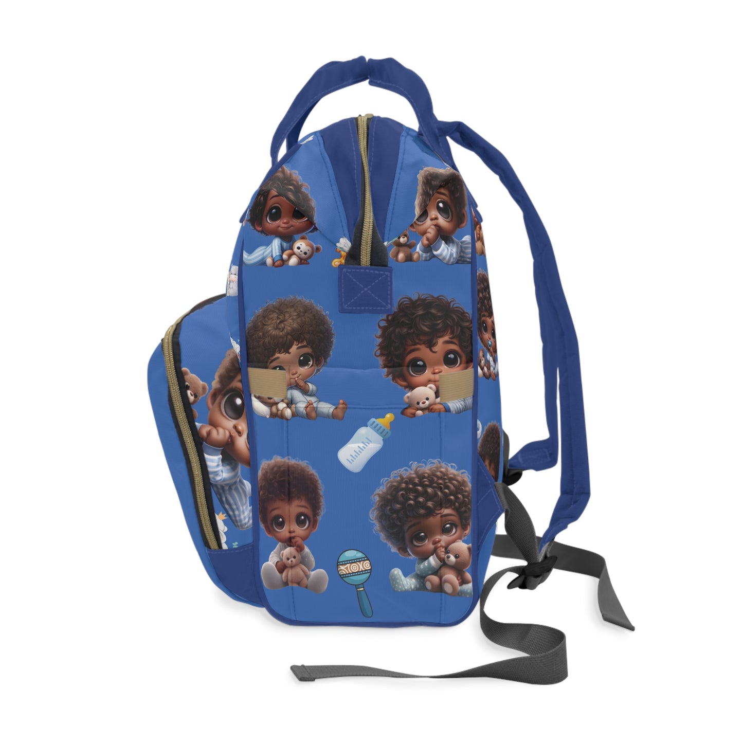 African Boy Diaper Backpack, African American Baby Boy Diaper Backpack, Afrocentric Baby Boy Diaper Bag, Multifunctional African Baby Boy Diaper Bag, Black Baby Boy Diaper Bag Backpack