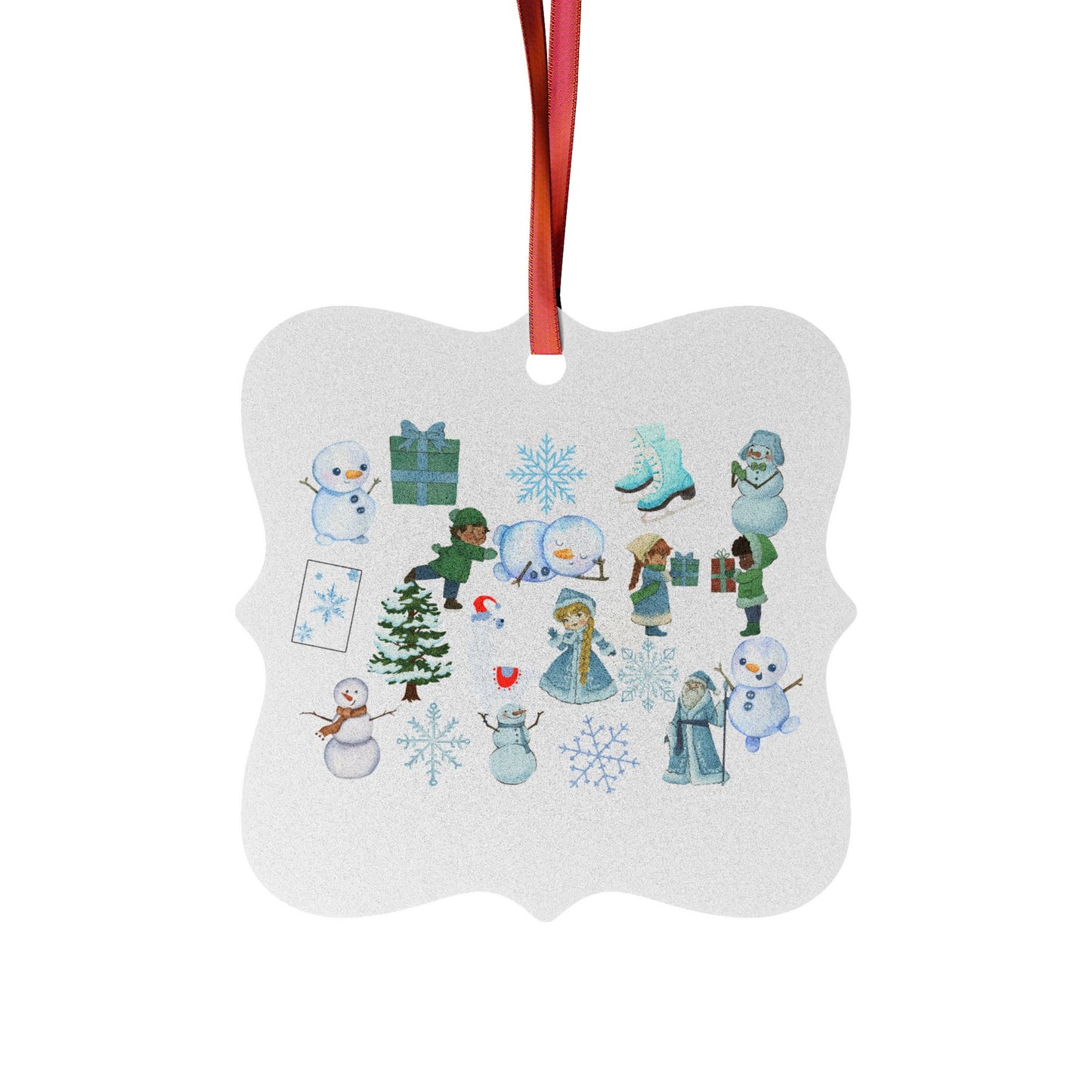 Frosty Scene Ornament, Snowy Scene Ornament, Holiday Cheer Ornament, Winter Theme Ornament, Winter Wonderland Ornament, Classic Holiday Ornament   Winter Theme Ornament 7326, Winter Wonderland Ornament 7519,