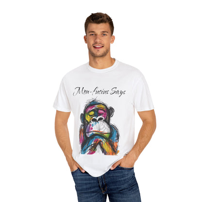 Mon Fucius Tee, Chill Vibe Monkey Shirt, Pop Art Monkey Tee Shirt, Abstract Monkey Shirt, Artistic Monkey Shirt, Bold Print Monkey Tee, Urban Style Monkey Tee Shirt