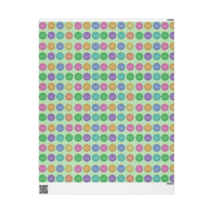 Christmas Bulb Wrapping Paper, Colorful Ornament Design Paper, Colorful Holiday Wrapping, Colorful Ornament Paper, Holiday Ornament Gift Wrap, Ornament Holiday Wrap, Ornament Wrap Paper, Merry Christmas Wrapping Paper