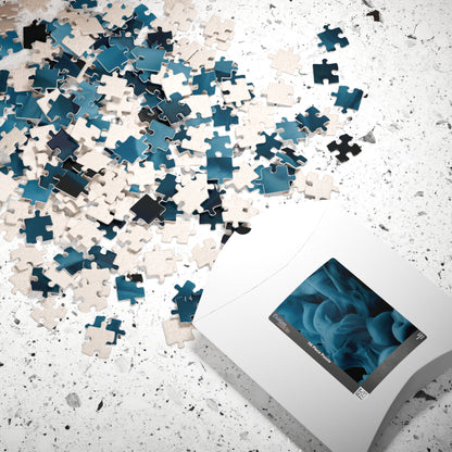 Hard Blue Puzzle, Blue Abstract Puzzle, Modern Art Puzzle, Aesthetic Puzzle, Modern Art Puzzle, 1000 Piece Blue Puzzle, Mindfulness Puzzle
