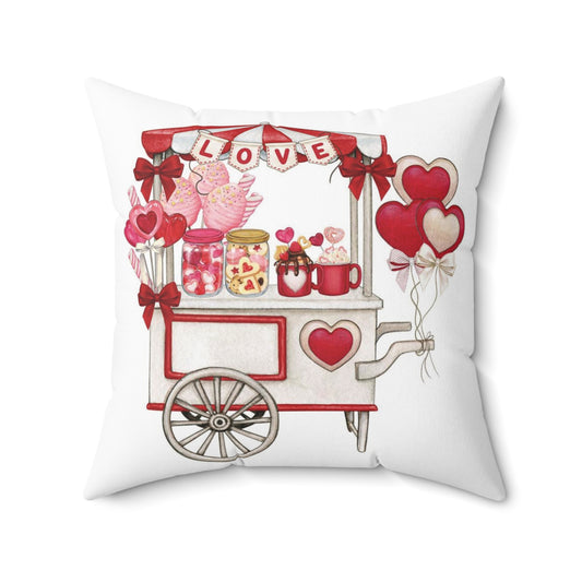 Gnome's Valentine's Day Spun Polyester Square Pillow