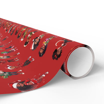 Afrocentric Holiday Paper, Cultural Christmas Wrapping Paper, Diverse Wrapping Paper, African American Christmas Wrapping Paper, Cultural Gift Wrap, Afrocentric Wrap, Children Christmas Wrapping Paper, Ethnic Gift Wrap
