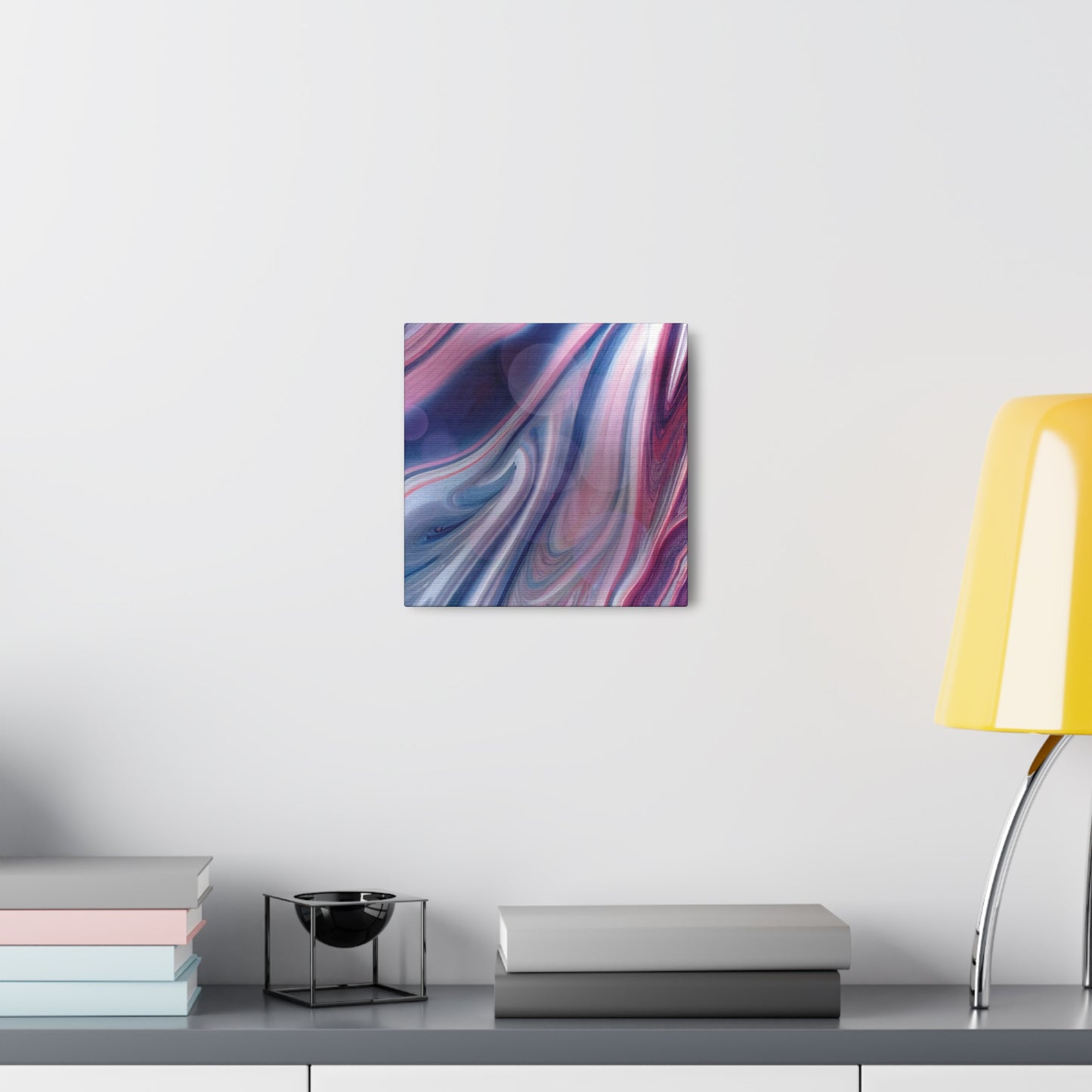 Purple Silk Design Canvas Wrap, Silky Purples Wall Art, Colorful Water Waves Décor, Pastel Wave Canvas Art, Purple Wall Wave Abstract. Abstract Hanging