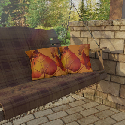 Autumn Leaves Throw Pillow, Fall Decorative Cushion, Thanksgiving Home Décor, Cozy Farmhouse Pillow, Seasonal Accent Cushion