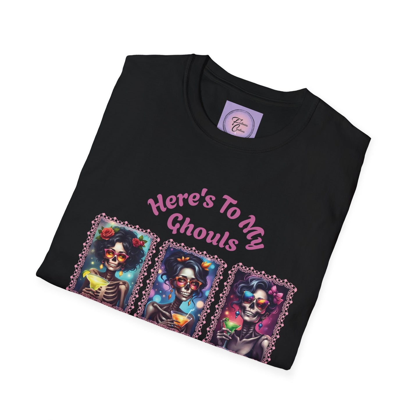 Halloween Ghouls T-Shirt, Day of the Dead Skeleton Shirt, Colorful Sugar Skull Tee, Fiesta Calavera Top, Halloween Skull Graphic T-Shirt Dia de Muertos Party Shirt