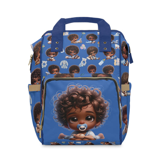 African Boy Diaper Backpack, African American Baby Boy Diaper Backpack, Afrocentric Baby Boy Diaper Bag, Multifunctional African Baby Boy Diaper Bag, Black Baby Boy Diaper Bag Backpack