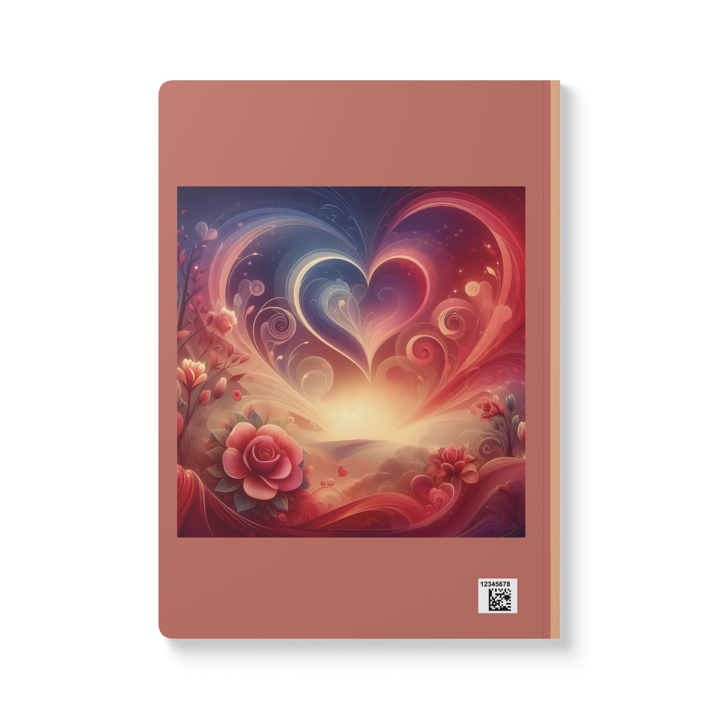 Whimsical Valentine Day Journal, Romantic Stationery Gift , Floral Heart Notebook, Valentine's Keepsake Book, Love Inspired Journal, Love Story Journal, Inside Prints Journal, Romantic Writing Journal, Couples Keepsake Journal