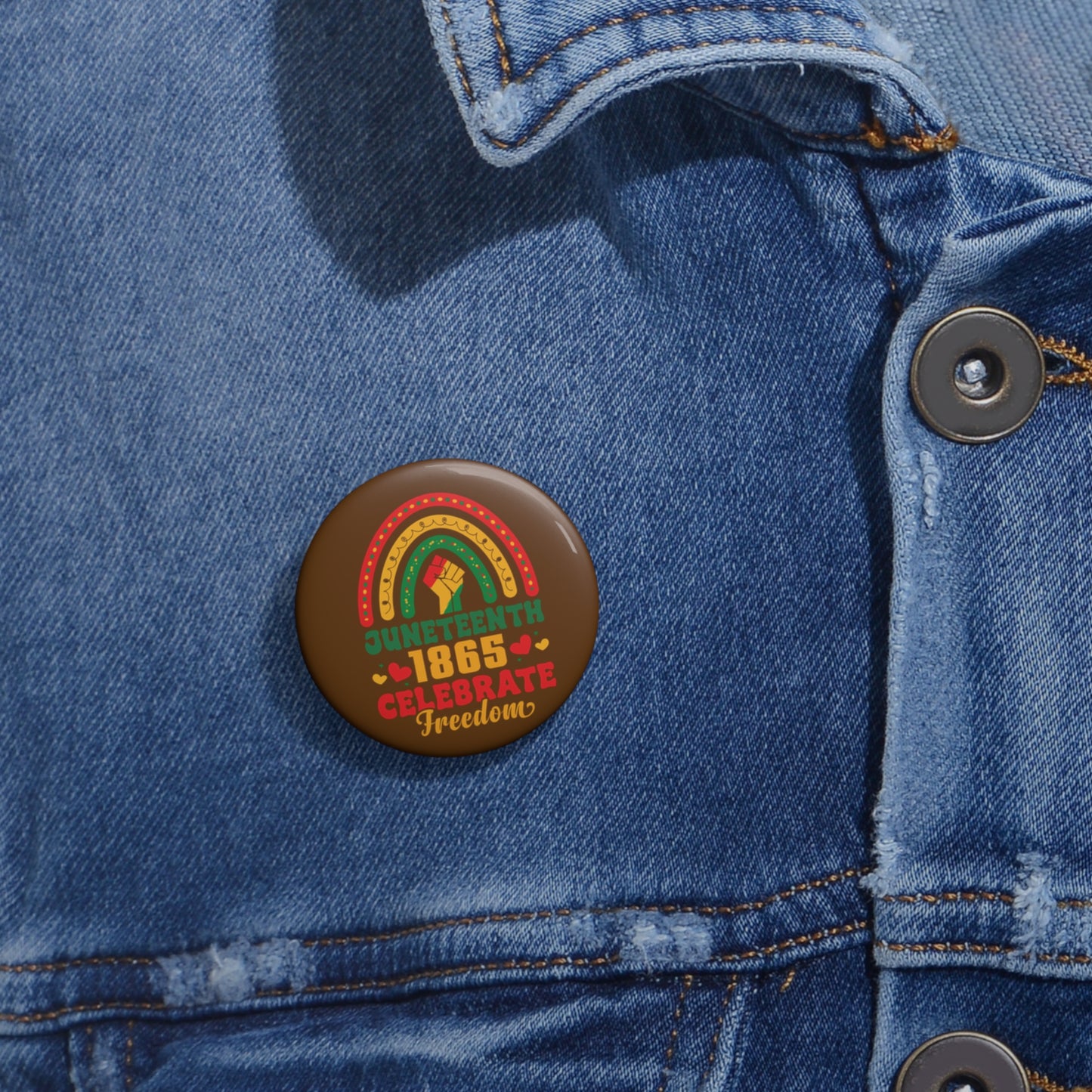 Juneteenth 1865 Freedom Button, Black Empowerment Badge, Freedom Day Badge, Juneteenth Celebration Accessory, Black History Button