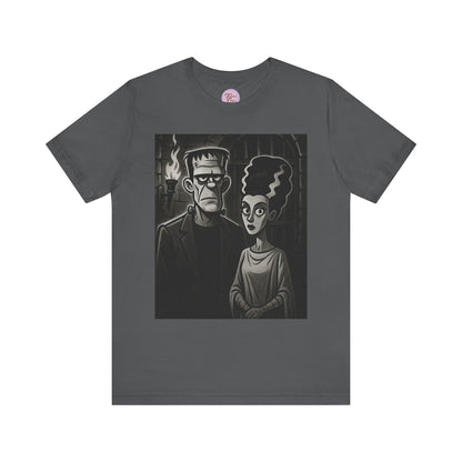 Frankenstein Couple Tee, Bride Of Frankenstein Shirt, Monsters Dark Aesthetic Tee, Universal Monsters Tee,  Monster Couple Shirt, Creepy Couple Shirt, Frankenstein Retro Graphic Tee, Bride Of Frankenstein
