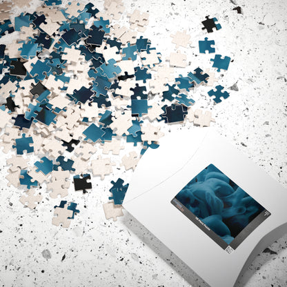 Hard Blue Puzzle, Blue Abstract Puzzle, Modern Art Puzzle, Aesthetic Puzzle, Modern Art Puzzle, 1000 Piece Blue Puzzle, Mindfulness Puzzle