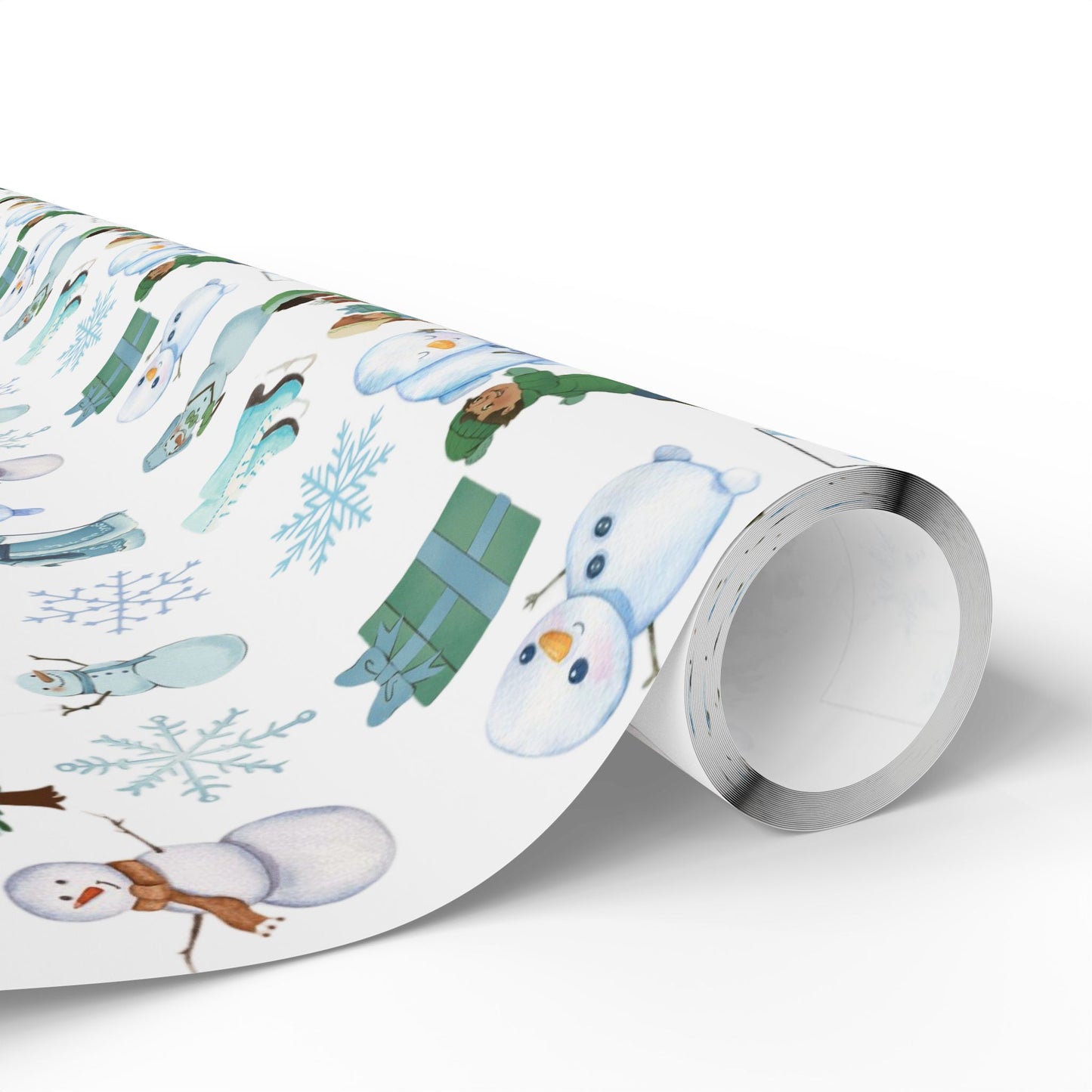Wonderland Wrapping Paper Roll Snowman Winter Fun Gift Wrap Holiday Christmas Presents Children Festive Party