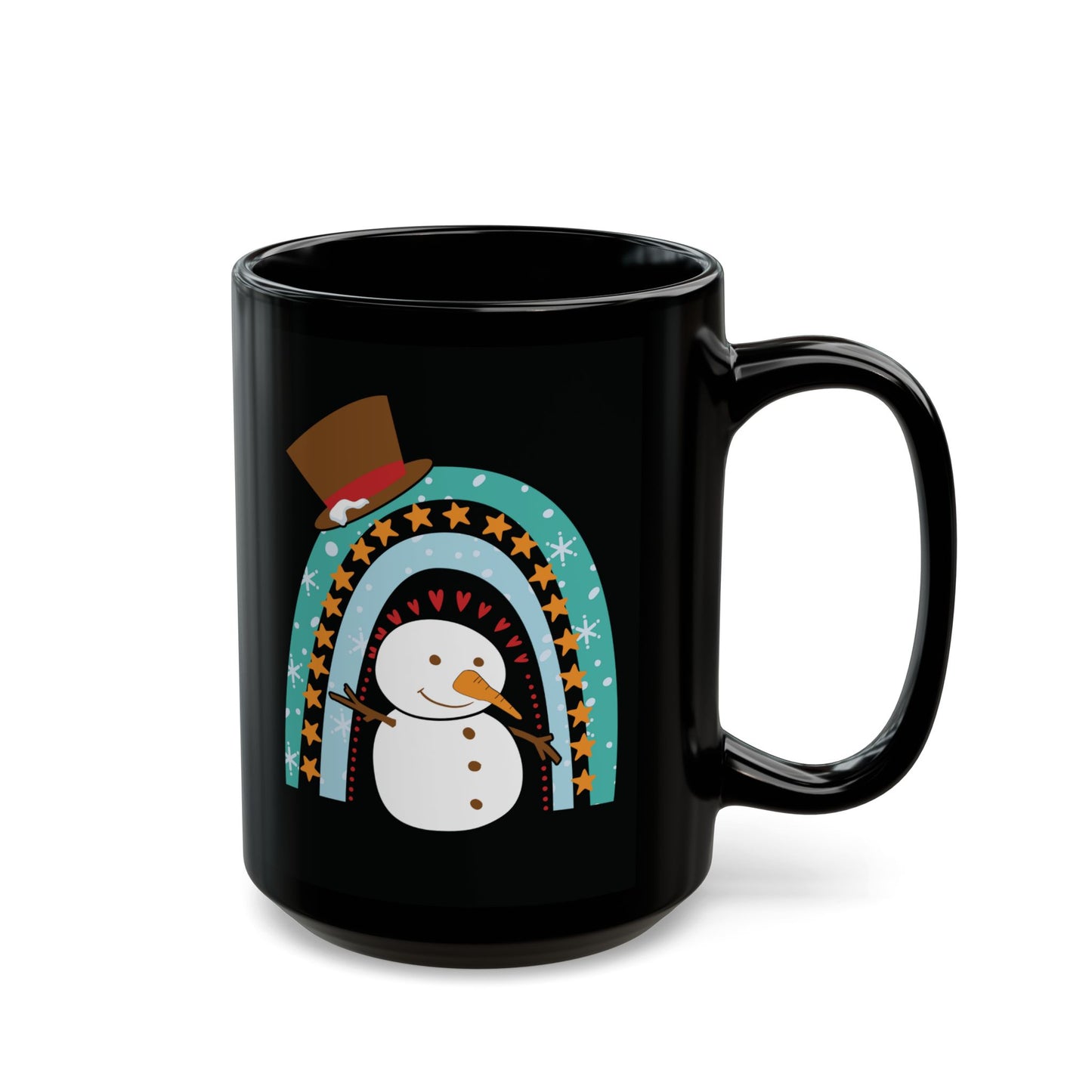 Snowman Rainbow Mug, Rainbow Snowman Mug,  Winter Wonderland Stocking Stuffer, Christmas Rainbow Mug, Xmas Snowman Mug, Cute Christmas Snowman Mug,  Snowman Coffee Cup, Snowman Winter Mug